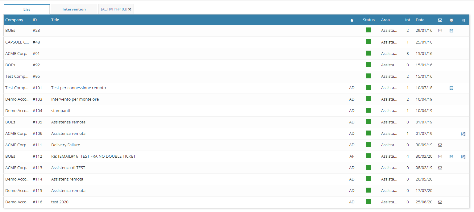 Sygma ticket list